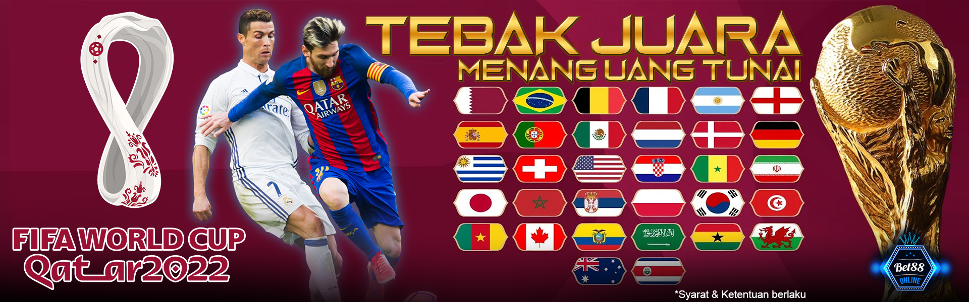 Banner WorldCup Bet88online Desktop